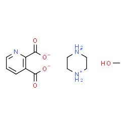 ChemSpider 2D Image | Piperazinediium 2,3-pyridinedicarboxylate - methanol (1:1:1) | C12H19N3O5