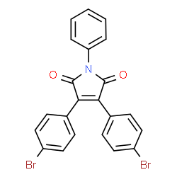ChemSpider 2D Image | 3,4-Bis(4-bromophenyl)-1-phenyl-1H-pyrrole-2,5-dione | C22H13Br2NO2