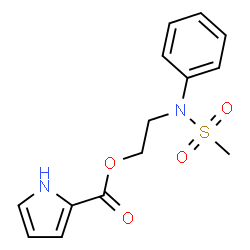 ChemSpider 2D Image | 2-[(Methylsulfonyl)(phenyl)amino]ethyl 1H-pyrrole-2-carboxylate | C14H16N2O4S