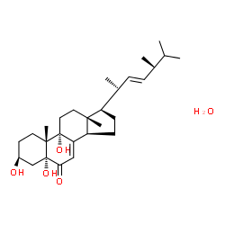 ChemSpider 2D Image | (3beta,5alpha,22E)-3,5,9-Trihydroxyergosta-7,22-dien-6-one hydrate (1:1) | C28H46O5