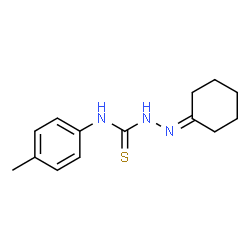 ChemSpider 2D Image | 2-Cyclohexylidene-N-(4-methylphenyl)hydrazinecarbothioamide | C14H19N3S