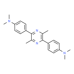 ChemSpider 2D Image | 4,4'-(3,6-Dimethyl-2,5-pyrazinediyl)bis(N,N-dimethylaniline) | C22H26N4