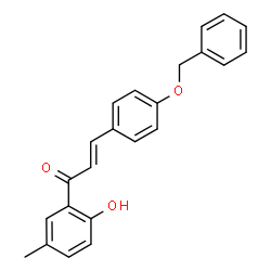 ChemSpider 2D Image | (2E)-3-[4-(Benzyloxy)phenyl]-1-(2-hydroxy-5-methylphenyl)-2-propen-1-one | C23H20O3