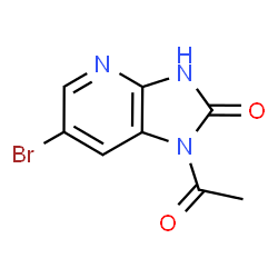 ChemSpider 2D Image | 1-Acetyl-6-bromo-1,3-dihydro-2H-imidazo[4,5-b]pyridin-2-one | C8H6BrN3O2