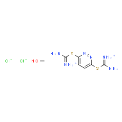 ChemSpider 2D Image | (3,6-Pyridazinediyldisulfanediyl)bis(iminomethanaminium) chloride - methanol (1:2:1) | C7H14Cl2N6OS2