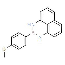 ChemSpider 2D Image | 2-[4-(Methylsulfanyl)phenyl]-2,3-dihydro-1H-naphtho[1,8-de][1,3,2]diazaborinine | C17H15BN2S