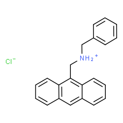 ChemSpider 2D Image | 9-Anthryl-N-benzylmethanaminium chloride | C22H20ClN