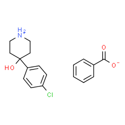 ChemSpider 2D Image | 4-(4-Chlorophenyl)-4-hydroxypiperidinium benzoate | C18H20ClNO3