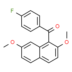 ChemSpider 2D Image | (2,7-Dimethoxy-1-naphthyl)(4-fluorophenyl)methanone | C19H15FO3