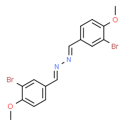 ChemSpider 2D Image | (1E,2E)-Bis(3-bromo-4-methoxybenzylidene)hydrazine | C16H14Br2N2O2