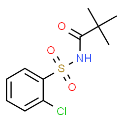 ChemSpider 2D Image | N-[(2-Chlorophenyl)sulfonyl]-2,2-dimethylpropanamide | C11H14ClNO3S