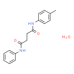 ChemSpider 2D Image | N-(4-Methylphenyl)-N'-phenylsuccinamide hydrate (1:1) | C17H20N2O3