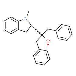 ChemSpider 2D Image | 2-[(2S)-1-Methyl-2,3-dihydro-1H-indol-2-yl]-1,3-diphenyl-2-propanol | C24H25NO