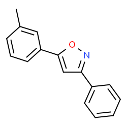ChemSpider 2D Image | 5-(3-Methylphenyl)-3-phenyl-1,2-oxazole | C16H13NO