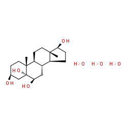 ChemSpider 2D Image | (3beta,5alpha,6beta,17beta)-Androstane-3,5,6,17-tetrol trihydrate | C19H38O7