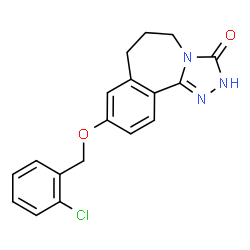 ChemSpider 2D Image | 9-[(2-Chlorobenzyl)oxy]-2,5,6,7-tetrahydro-3H-[1,2,4]triazolo[3,4-a][2]benzazepin-3-one | C18H16ClN3O2