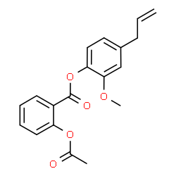 ChemSpider 2D Image | 4-Allyl-2-methoxyphenyl 2-acetoxybenzoate | C19H18O5