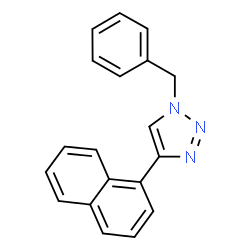 ChemSpider 2D Image | 1-Benzyl-4-(1-naphthyl)-1H-1,2,3-triazole | C19H15N3