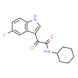 ChemSpider 2D Image | N-Cyclohexyl-2-(5-fluoro-1H-indol-3-yl)-2-oxoacetamide | C16H17FN2O2