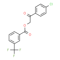 ChemSpider 2D Image | 2-(4-Chlorophenyl)-2-oxoethyl 3-(trifluoromethyl)benzoate | C16H10ClF3O3