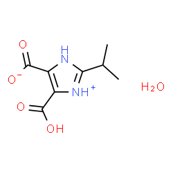 ChemSpider 2D Image | 4-Carboxy-2-isopropyl-1H-imidazol-3-ium-5-carboxylate hydrate (1:1) | C8H12N2O5