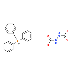 ChemSpider 2D Image | Dimethyl 1,2-hydrazinedicarboxylate - triphenylphosphine oxide (1:1) | C22H23N2O5P