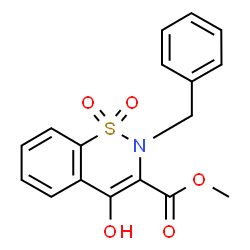 ChemSpider 2D Image | Methyl 2-benzyl-4-hydroxy-2H-1,2-benzothiazine-3-carboxylate 1,1-dioxide | C17H15NO5S