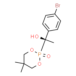 ChemSpider 2D Image | (1S)-1-(4-Bromophenyl)-1-(5,5-dimethyl-2-oxido-1,3,2-dioxaphosphinan-2-yl)ethanol | C13H18BrO4P