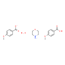 ChemSpider 2D Image | Morpholin-4-ium 4-methoxybenzoate - 4-methoxybenzoic acid hydrate (1:1:1:1) | C20H27NO8