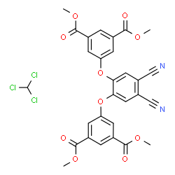 ChemSpider 2D Image | Tetramethyl 5,5'-[(4,5-dicyano-1,2-phenylene)bis(oxy)]diisophthalate - chloroform (1:1) | C29H21Cl3N2O10