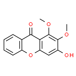 ChemSpider 2D Image | 3-Hydroxy-1,2-dimethoxy-9H-xanthen-9-one | C15H12O5