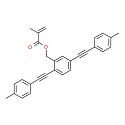 ChemSpider 2D Image | 2,5-Bis[(4-methylphenyl)ethynyl]benzyl methacrylate | C29H24O2