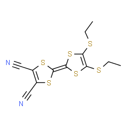 ChemSpider 2D Image | 2-[4,5-Bis(ethylsulfanyl)-1,3-dithiol-2-ylidene]-1,3-dithiole-4,5-dicarbonitrile | C12H10N2S6