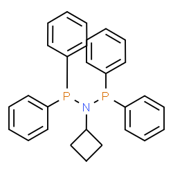 ChemSpider 2D Image | N-Cyclobutyl-N-(diphenylphosphino)-P,P-diphenylphosphinous amide | C28H27NP2