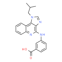 ChemSpider 2D Image | 3-[(1-Isobutyl-1H-imidazo[4,5-c]quinolin-4-yl)amino]benzoic acid | C21H20N4O2