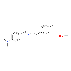 ChemSpider 2D Image | N'-{(E)-[4-(Dimethylamino)phenyl]methylene}-4-methylbenzohydrazide - methanol (1:1) | C18H23N3O2