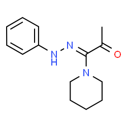 ChemSpider 2D Image | (1Z)-1-(Phenylhydrazono)-1-(1-piperidinyl)acetone | C14H19N3O