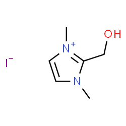 ChemSpider 2D Image | 2-(Hydroxymethyl)-1,3-dimethyl-1H-imidazol-3-ium iodide | C6H11IN2O