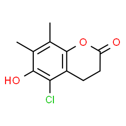 ChemSpider 2D Image | 5-Chloro-6-hydroxy-7,8-dimethyl-2-chromanone | C11H11ClO3