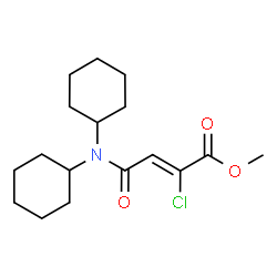 ChemSpider 2D Image | Methyl (2Z)-2-chloro-4-(dicyclohexylamino)-4-oxo-2-butenoate | C17H26ClNO3