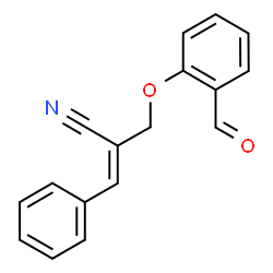 ChemSpider 2D Image | (2E)-2-[(2-Formylphenoxy)methyl]-3-phenylacrylonitrile | C17H13NO2