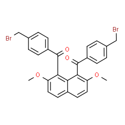 ChemSpider 2D Image | (2,7-Dimethoxy-1,8-naphthalenediyl)bis{[4-(bromomethyl)phenyl]methanone} | C28H22Br2O4