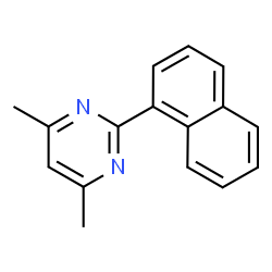 ChemSpider 2D Image | 4,6-Dimethyl-2-(1-naphthyl)pyrimidine | C16H14N2