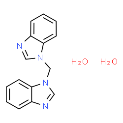 ChemSpider 2D Image | 1,1'-Methylenebis-1H-benzimidazole dihydrate | C15H16N4O2