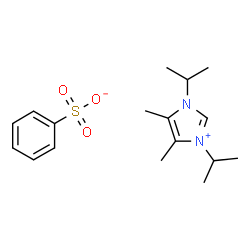ChemSpider 2D Image | 1,3-Diisopropyl-4,5-dimethyl-1H-imidazol-3-ium benzenesulfonate | C17H26N2O3S