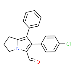 ChemSpider 2D Image | 6-(4-Chlorophenyl)-7-phenyl-2,3-dihydro-1H-pyrrolizine-5-carbaldehyde | C20H16ClNO