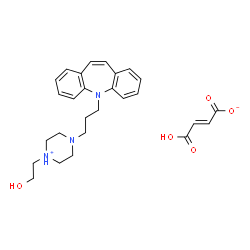 ChemSpider 2D Image | 4-[3-(5H-Dibenzo[b,f]azepin-5-yl)propyl]-1-(2-hydroxyethyl)piperazin-1-ium (2E)-3-carboxyacrylate | C27H33N3O5