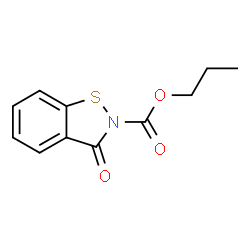 ChemSpider 2D Image | Propyl 3-oxo-1,2-benzothiazole-2(3H)-carboxylate | C11H11NO3S
