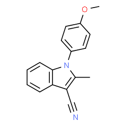 ChemSpider 2D Image | 1-(4-Methoxyphenyl)-2-methyl-1H-indole-3-carbonitrile | C17H14N2O