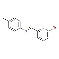 ChemSpider 2D Image | (E)-1-(6-Bromo-2-pyridinyl)-N-(4-methylphenyl)methanimine | C13H11BrN2